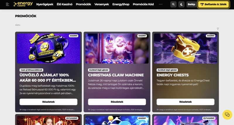 EnergyCasino Bonuses